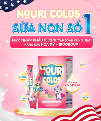 sữa non colostrum Nouri Colos dành cho bé biếng ăn chậm lớn